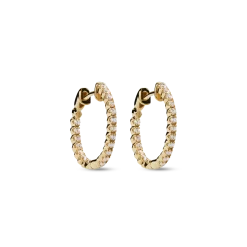 1/2 Carat Diamond Hoop Earrings