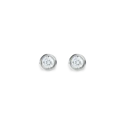 1/4 Carat Round Diamond Bezel Studs