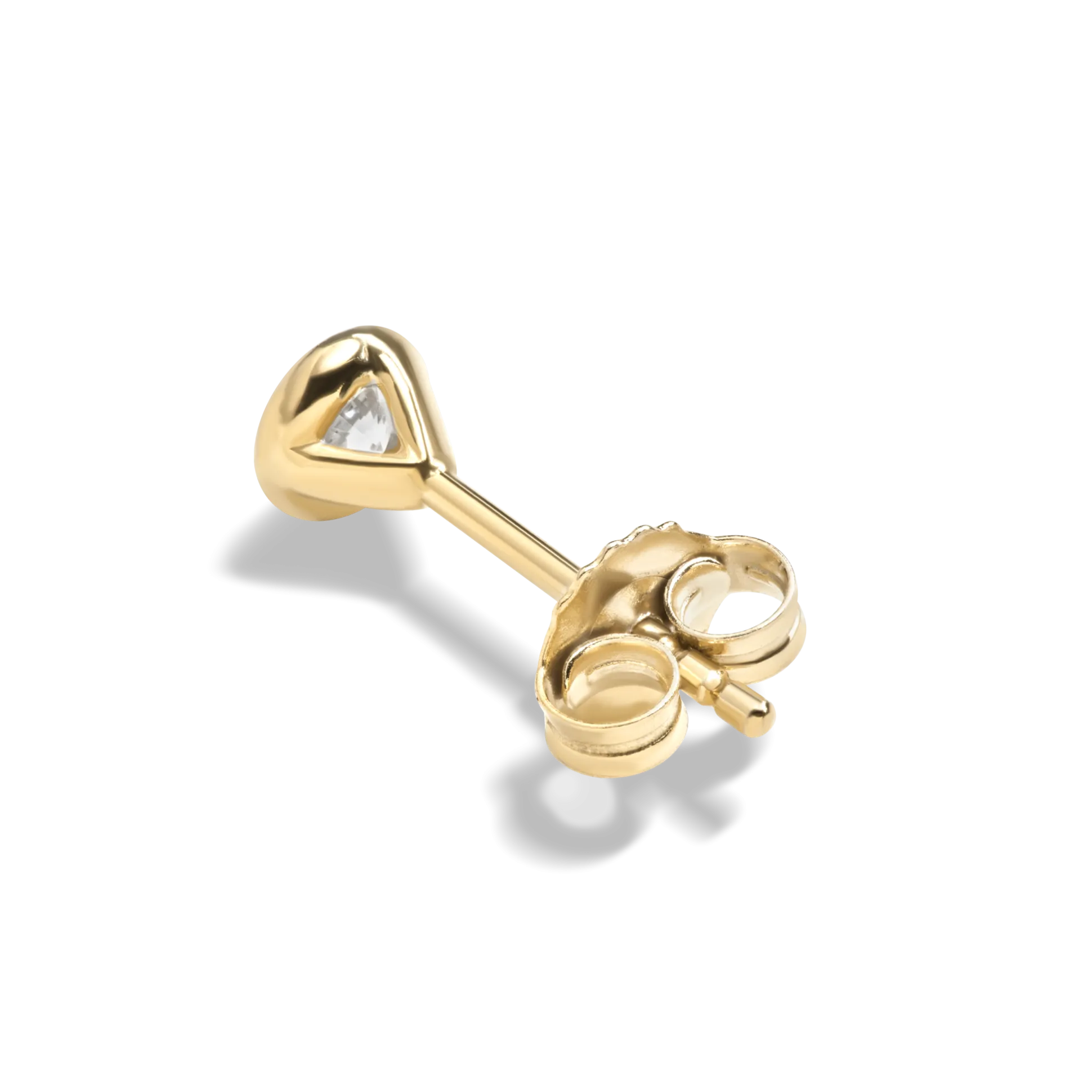 1/4 Carat Round Diamond Bezel Studs