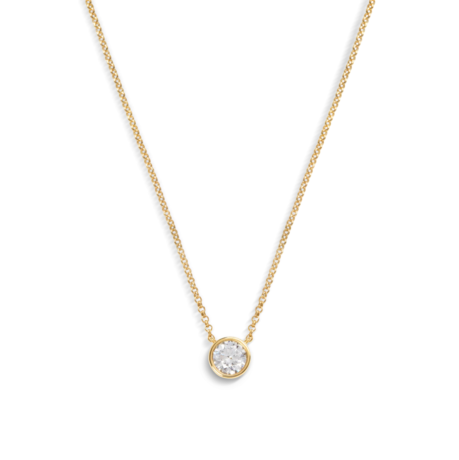 1 Carat Round Diamond Necklace
