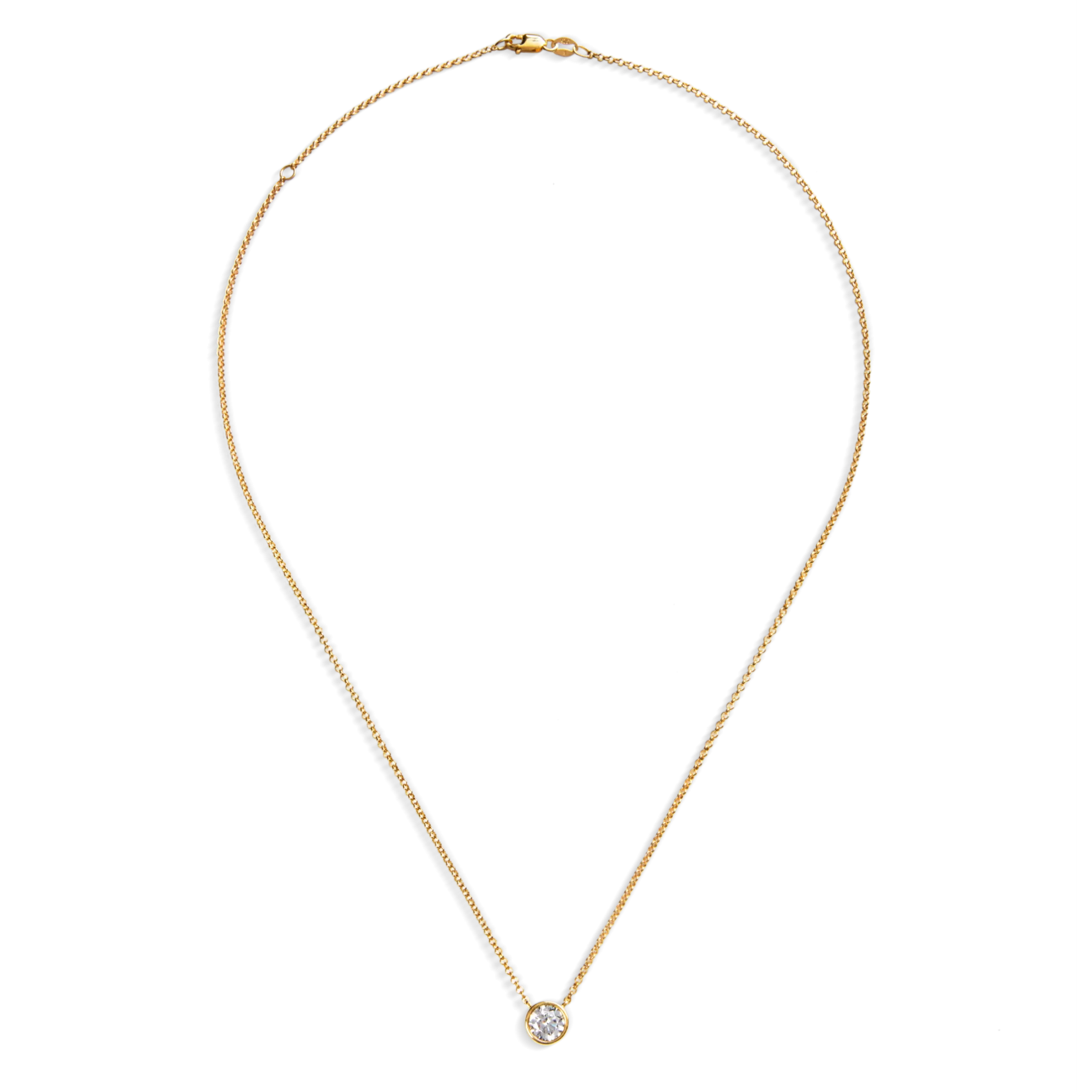1 Carat Round Diamond Necklace