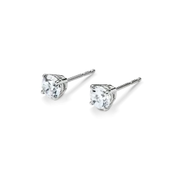 1 Carat Round Diamond Studs
