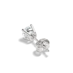 1 Carat Round Diamond Studs
