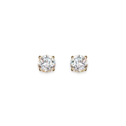 1 Carat Round Diamond Studs