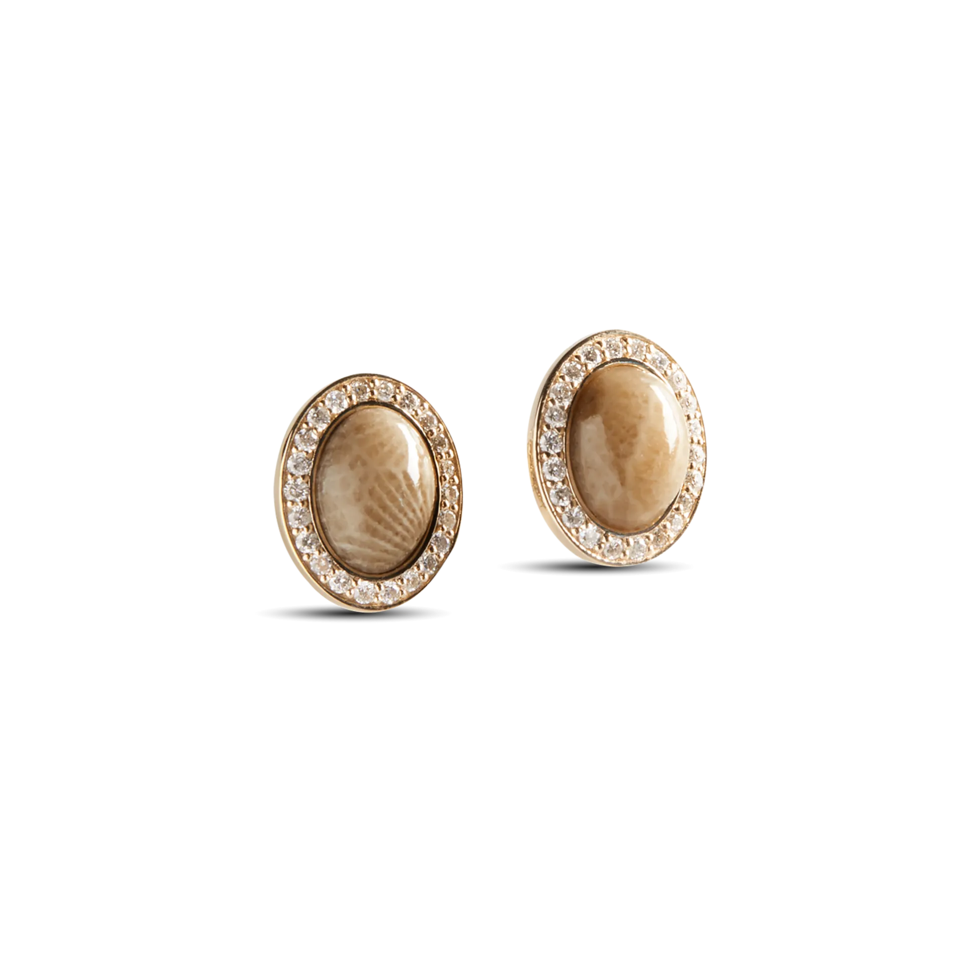 Diamond Pave Book Petoskey Studs