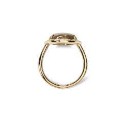 Diamond Pave Oval Petoskey Ring