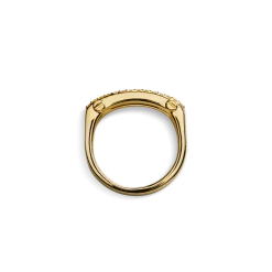 Diamond Pave Rivet Double Row Ring