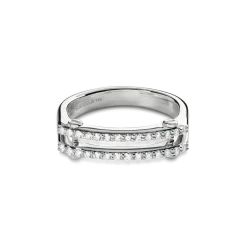 Diamond Pave Rivet Double Row Ring