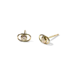 Diamond Rivet Oval Stud Earrings