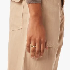 Diamond Rivet Plaque Ring