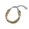 Double Row Petoskey Beaded Bracelet