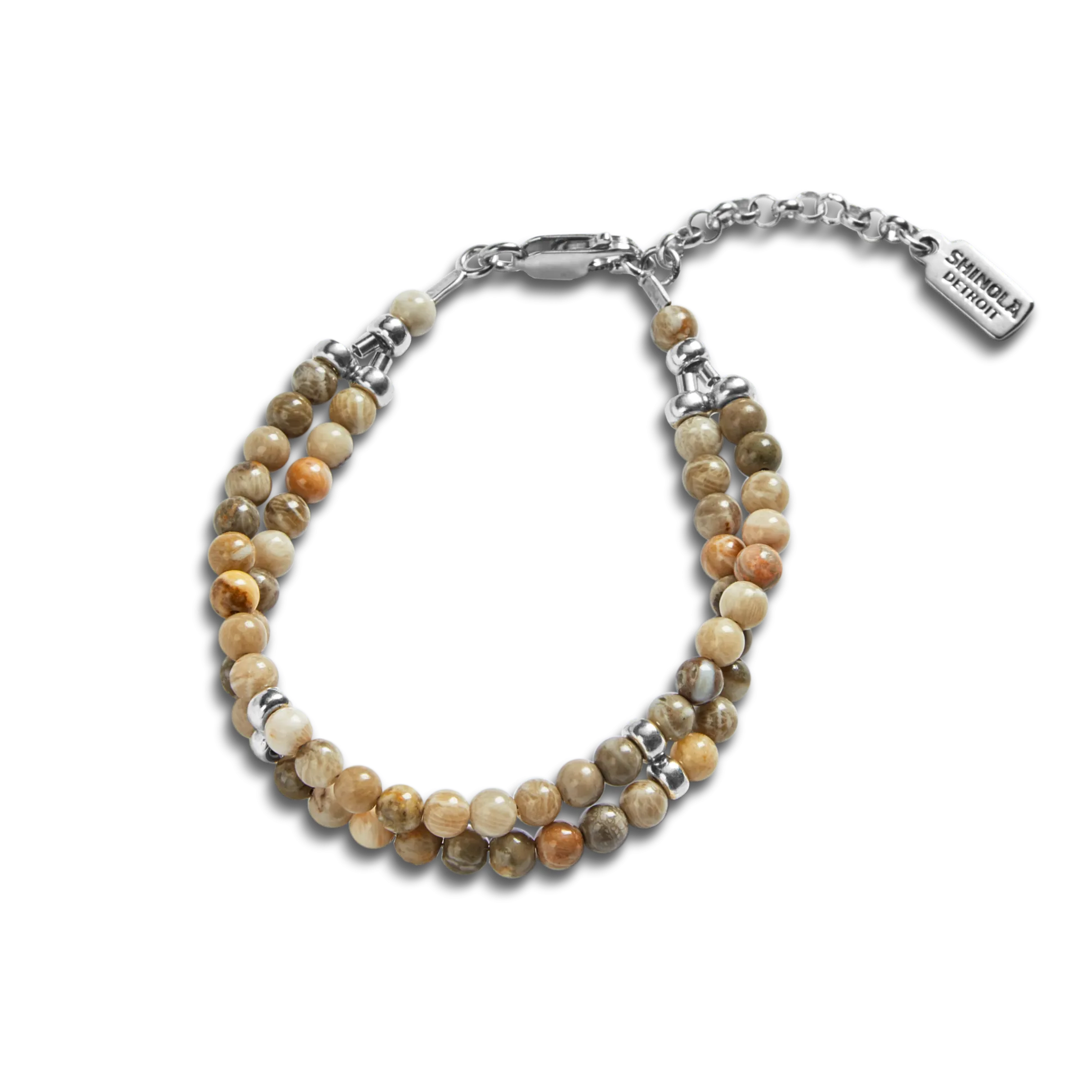 Double Row Petoskey Beaded Bracelet