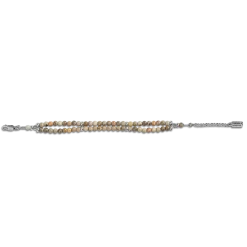 Double Row Petoskey Beaded Bracelet