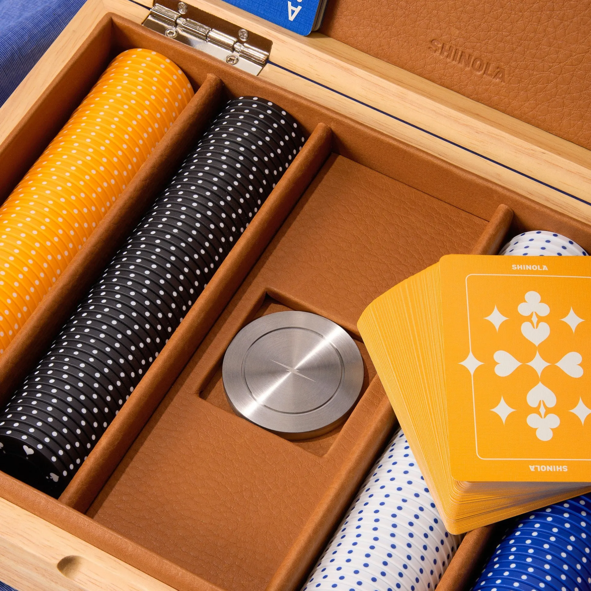 Lacquered Wood Poker Set