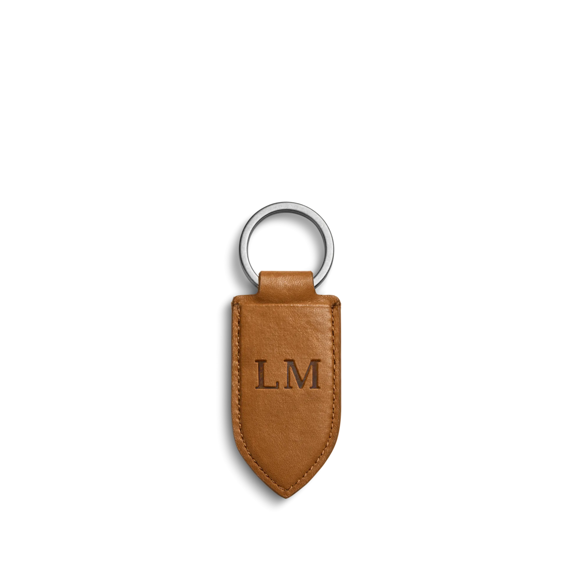 Leather Monogram Key Fob