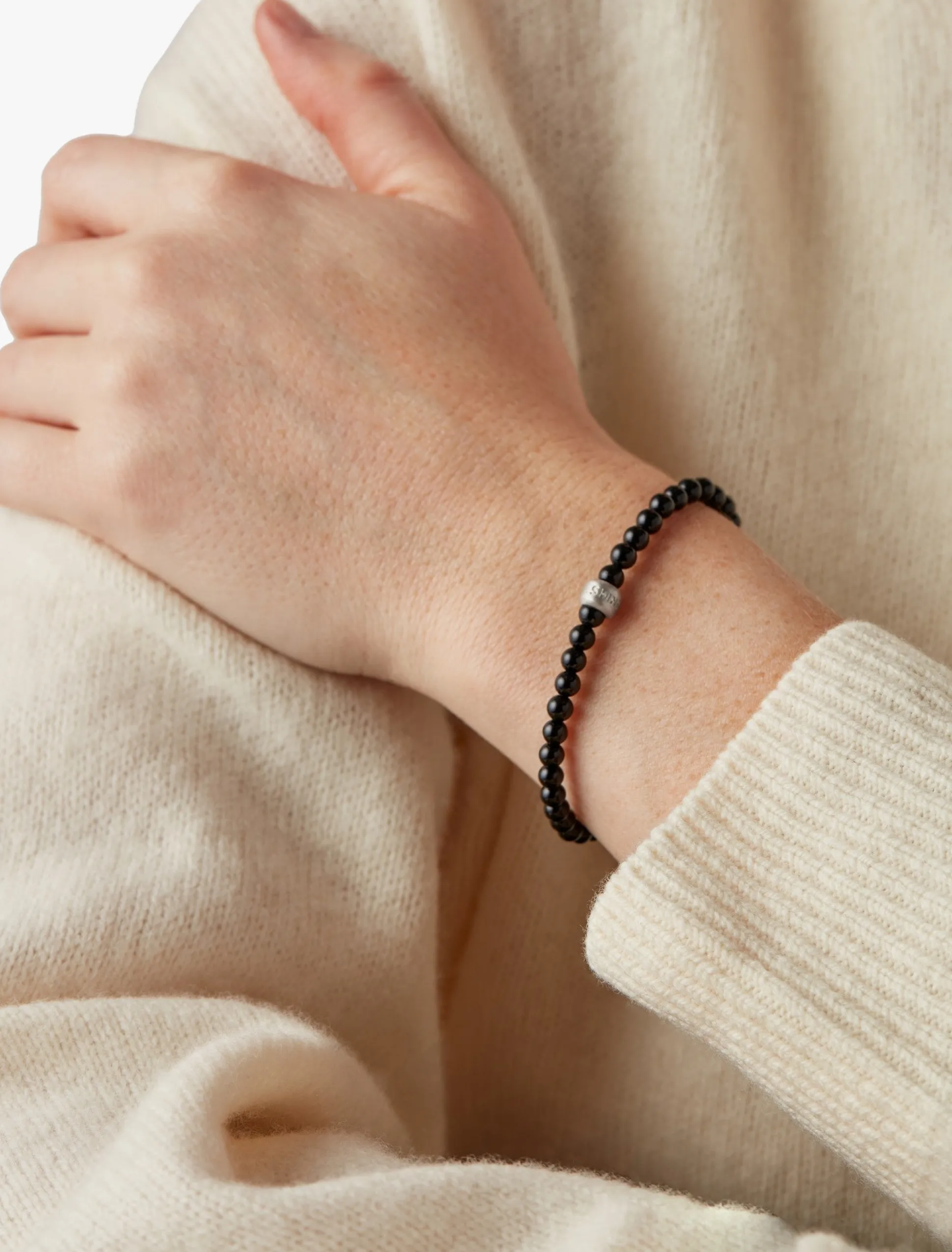 4mm Beaded Onyx Bracelet