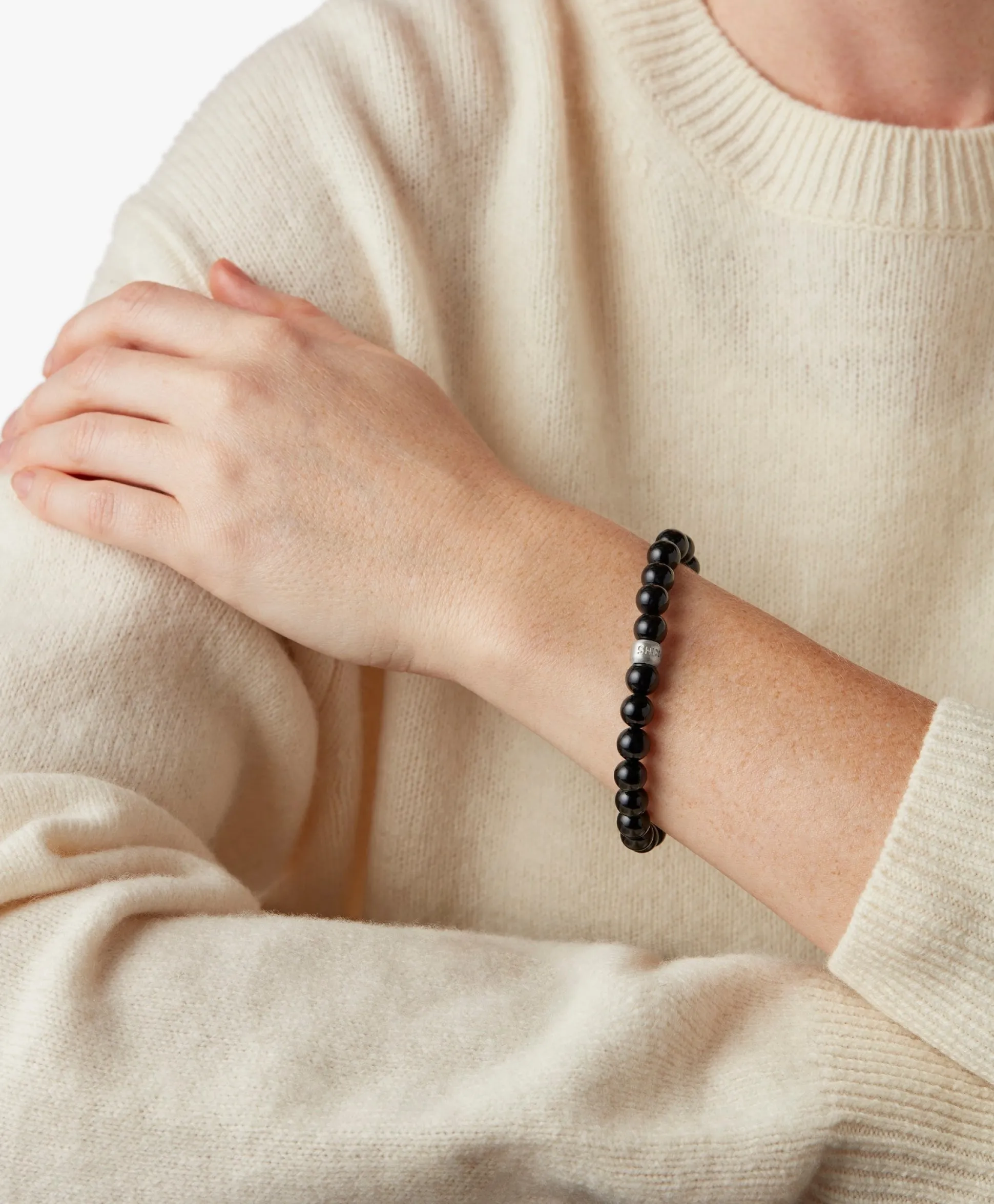 8mm Beaded Onyx Bracelet