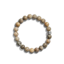 8mm Beaded Petoskey Bracelet