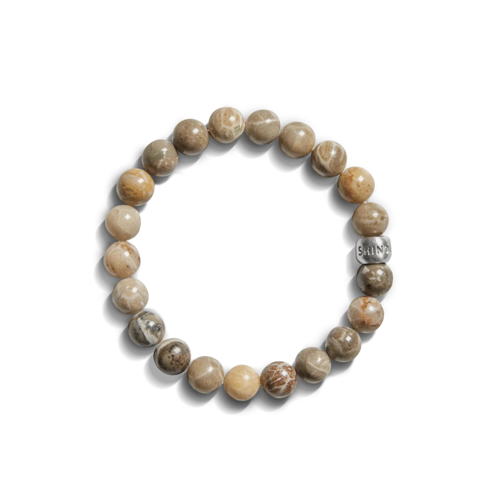 8mm Beaded Petoskey Bracelet