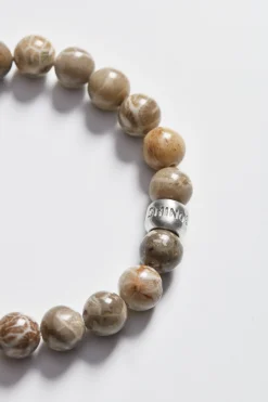 8mm Beaded Petoskey Bracelet