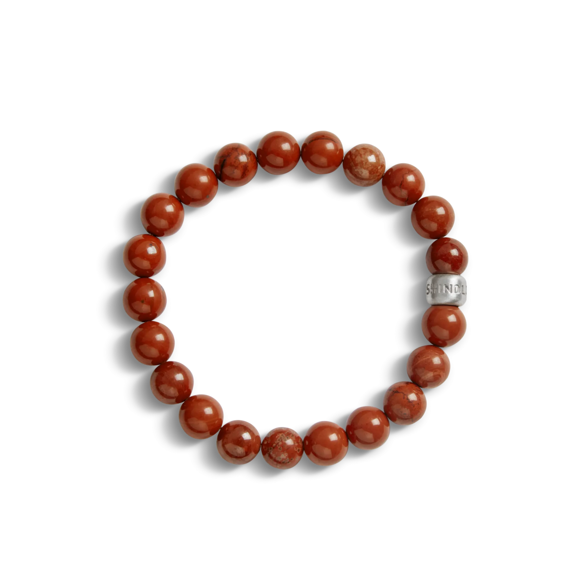 8mm Beaded Red Jasper Bracelet