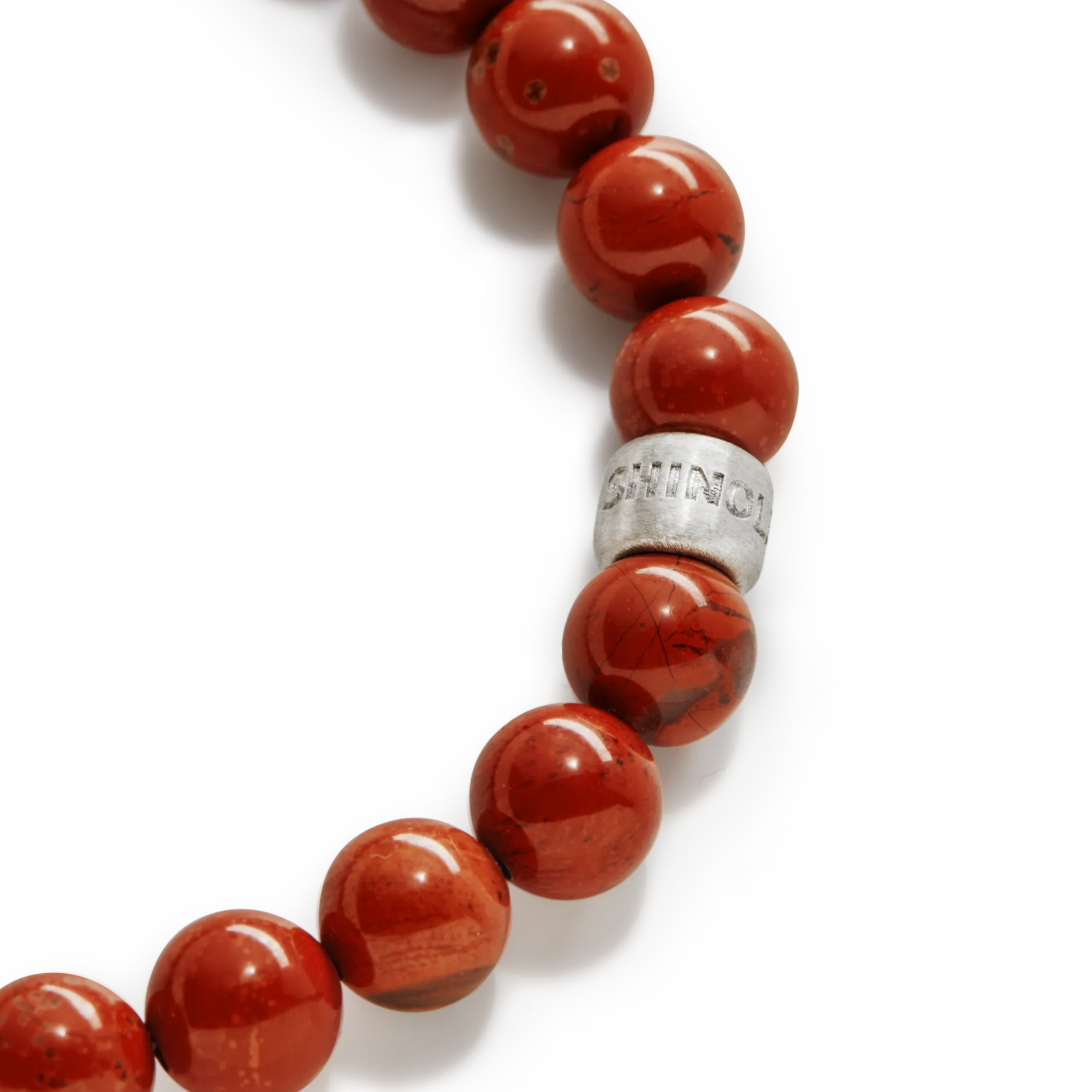 8mm Beaded Red Jasper Bracelet