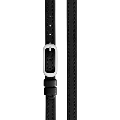 8mm Black Double Wrap Leather Watch Strap