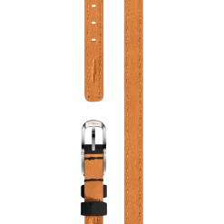 8mm Black Double Wrap Leather Watch Strap