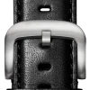 20mm Black Leather Apple Watch Strap