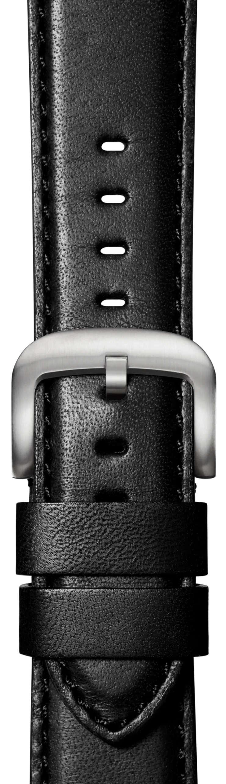 20mm Black Leather Apple Watch Strap
