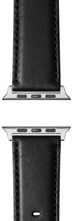 20mm Black Leather Apple Watch Strap
