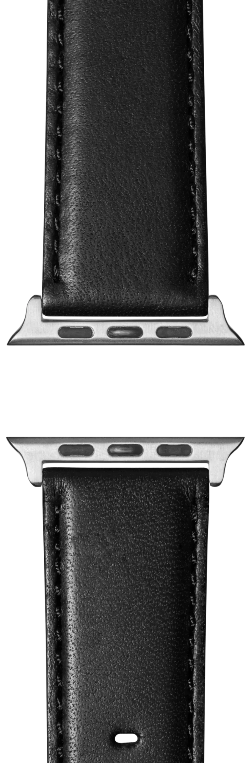 20mm Black Leather Apple Watch Strap