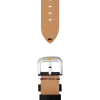 24mm Black Leather Watch Strap