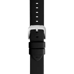 24mm Black Leather Watch Strap