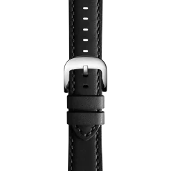 20mm Black Leather Watch Strap