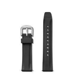 20mm Black Rubber Watch Strap