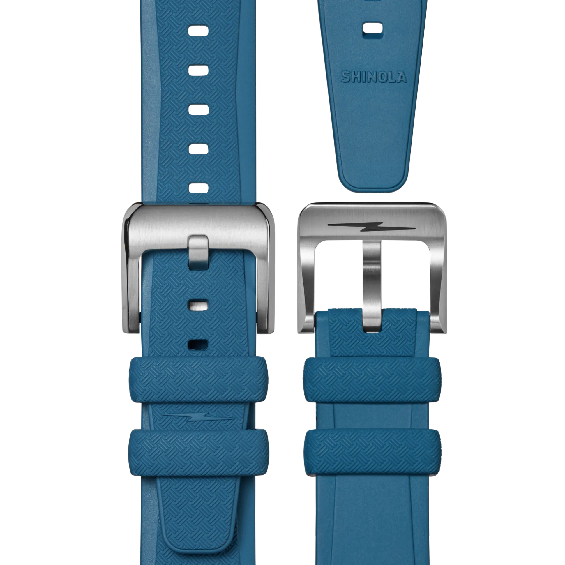 20mm Blue Rubber Watch Strap