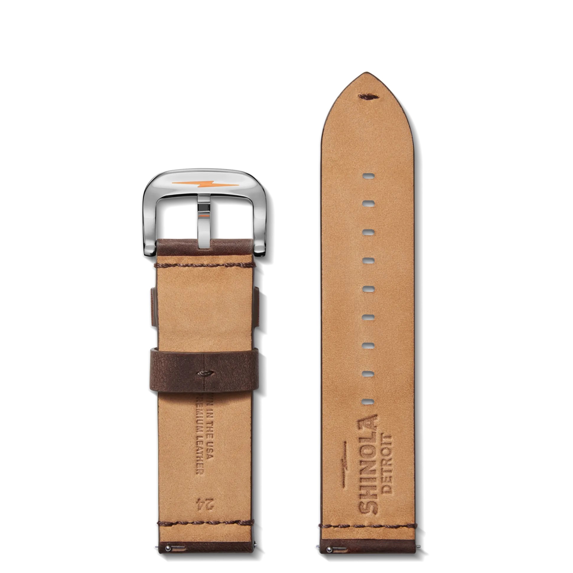 24mm Cattail Leather Watch Strap