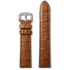 24mm Cognac Alligator Leather Watch Strap (Long)