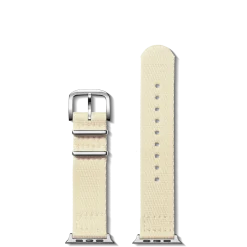 20mm Cream Split Nylon Apple Watch Strap