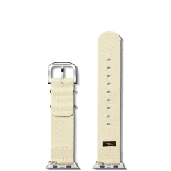 20mm Cream Split Nylon Apple Watch Strap
