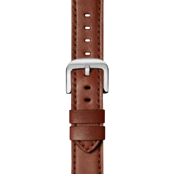 20mm Dark Cognac Leather Watch Strap
