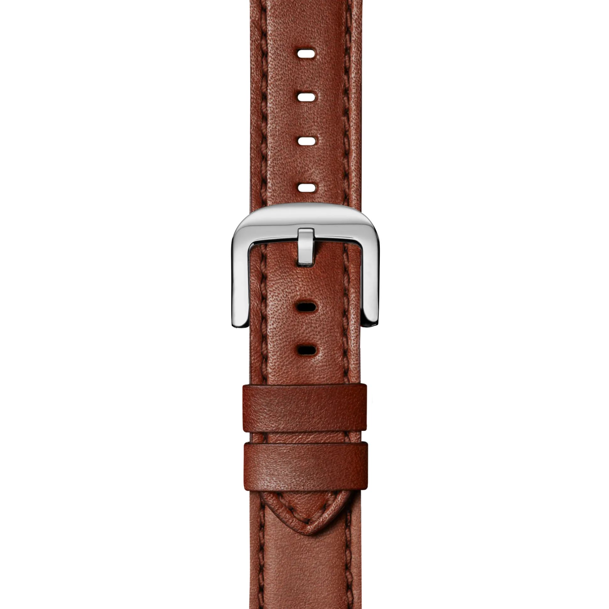 22mm Dark Cognac Leather Watch Strap