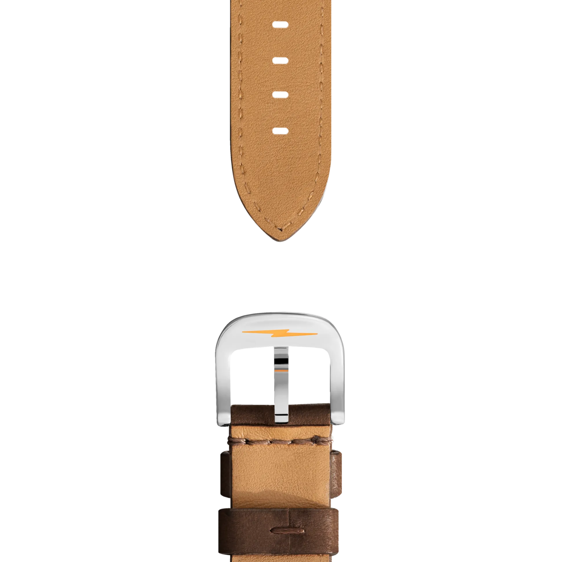 20mm Dark Nut Brown Leather Watch Strap