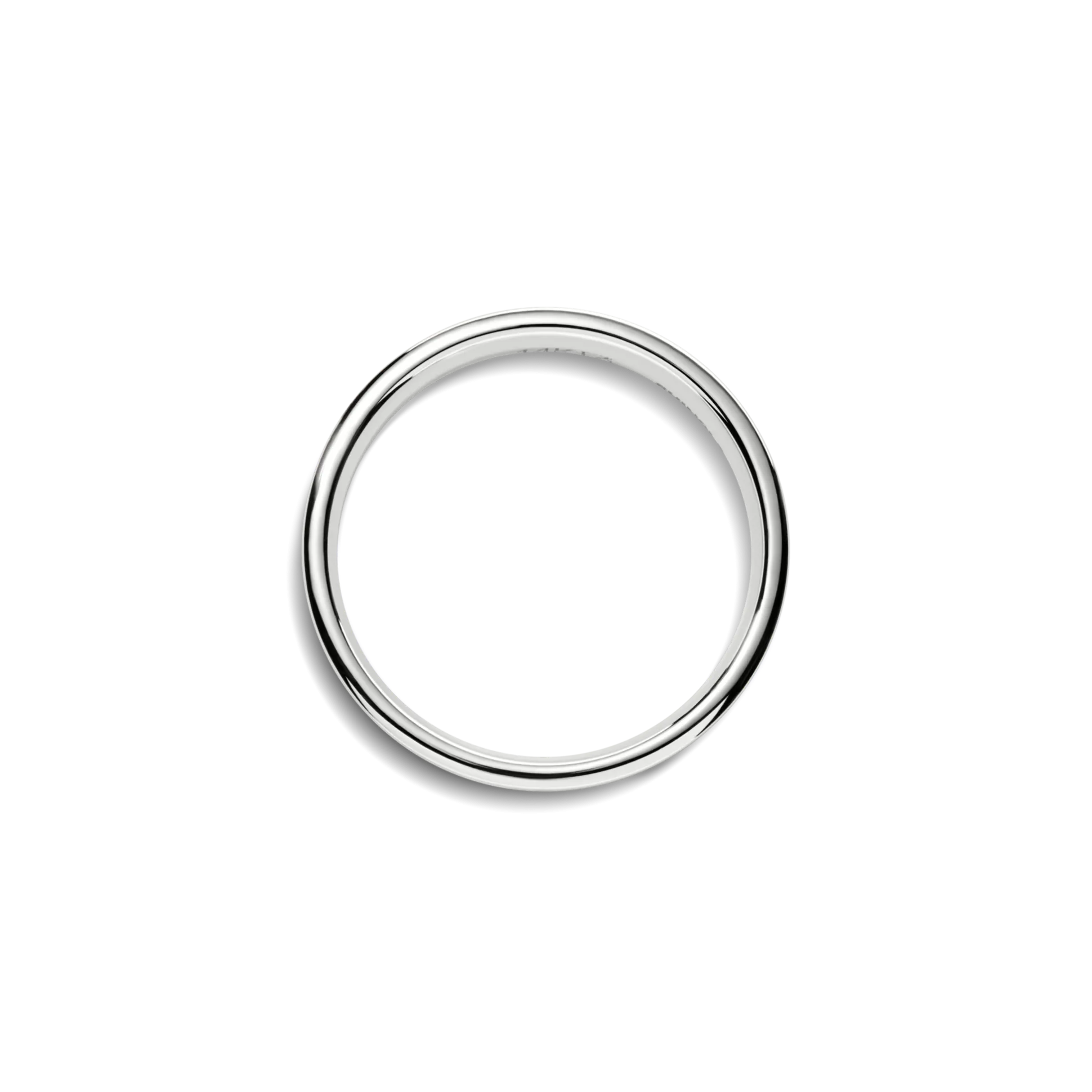 4mm Flat White Gold Band