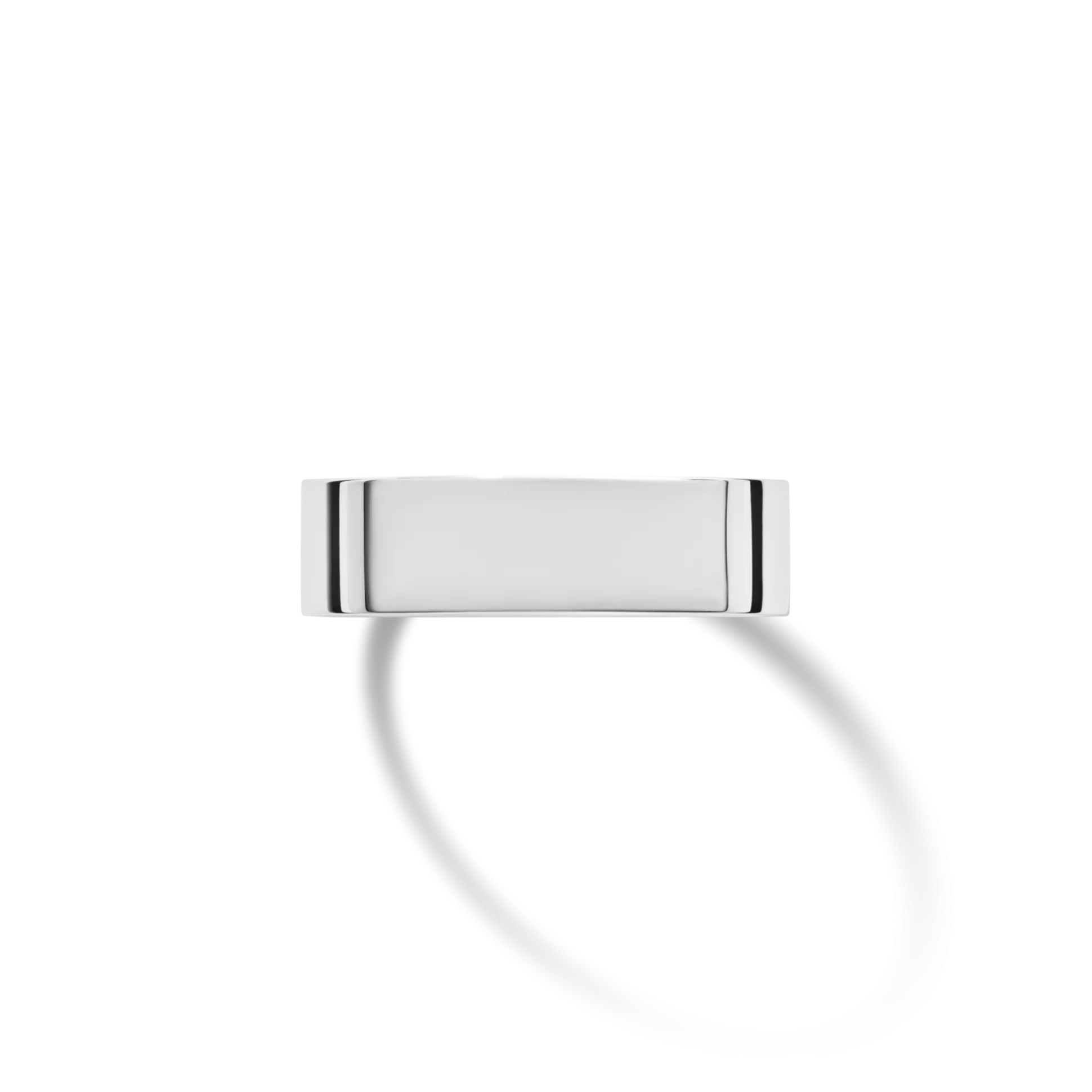 6mm Flat White Gold Band