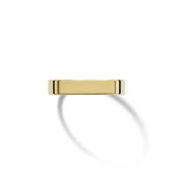 4mm Flat Yellow Gold Band