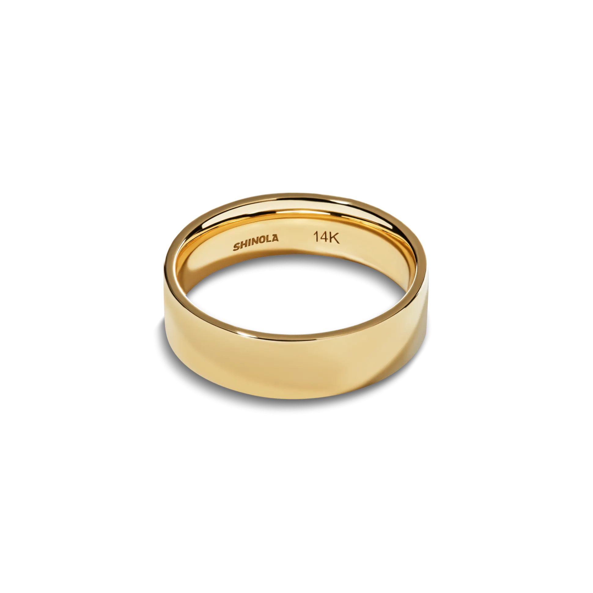 6mm Flat Yellow Gold Band