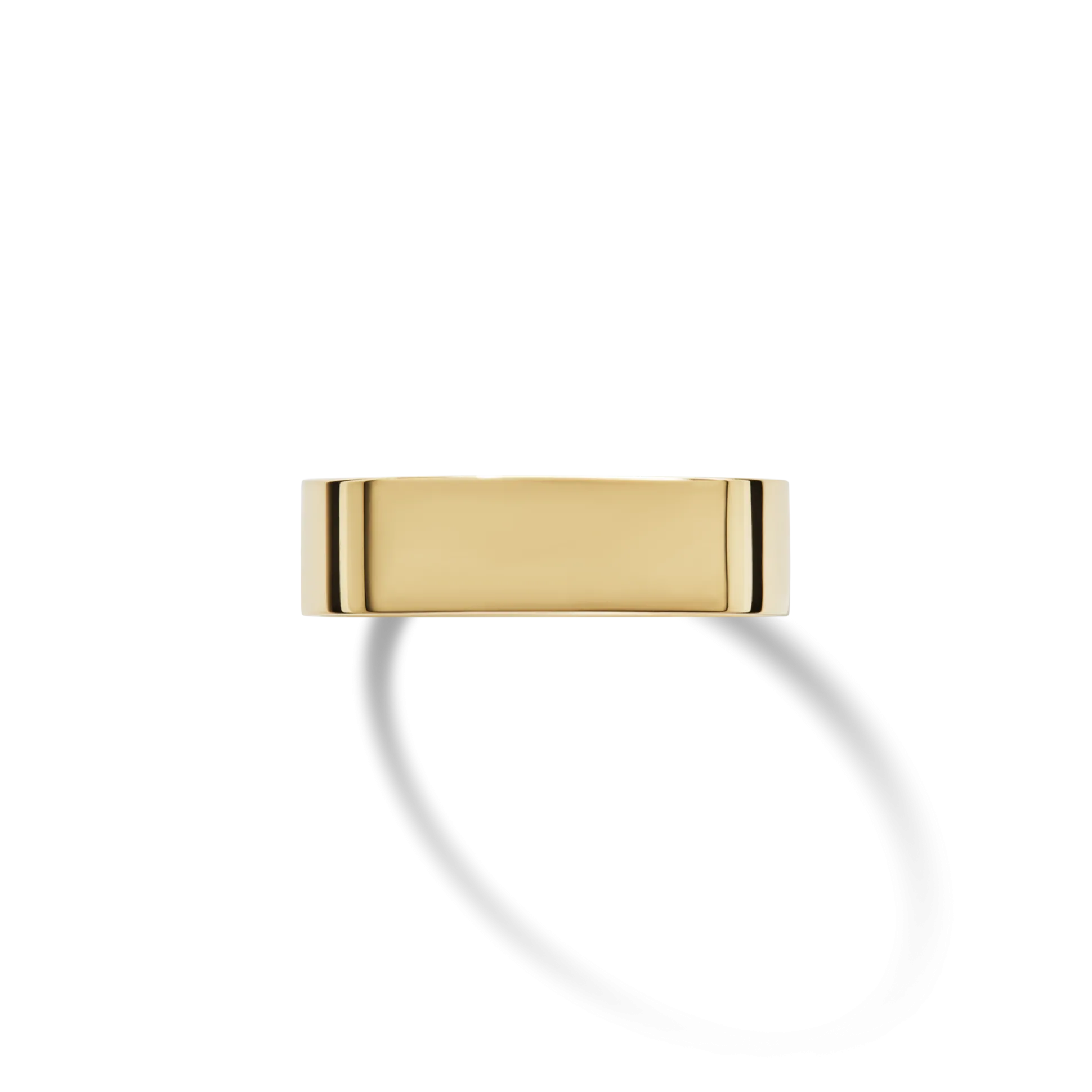 6mm Flat Yellow Gold Band