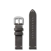 20mm Grizzly Black Leather Watch Strap